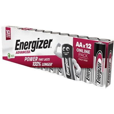Energizer Avancerade AA-batterier 1,5 V alkaliska 12-pack, långvariga premium dubbla A-batterier Energizer Avancerade AA-batterier 1,5 V alkaliska 12-pack, långvariga premium dubbla A-batterier