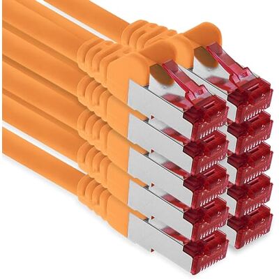 1aTTack.de 10 x 0,25 m orange Cat6 Ethernet-kabel 1000 Mbit/s RJ45-kontakter kompatibel med datorer, bärbara datorer, spelkonsoler, rooutrar, strömbrytare, DSL-modem 1aTTack.de 10 x 0,25 m orange Cat6 Ethernet-kabel 1000 Mbit/s RJ45-kontakter kompatibel med datorer, bärbara datorer, spelkonsoler, rooutrar, strömbrytare, DSL-modem
