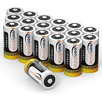 Keenstone CR123A 3V litium, 1600mAh Engångs CR17345 Engångsbatterier Paket med 18 för Ficklampa, Kamera, Smart Instrument, Mikrofon etc. 【Ej för Arlo】 Keenstone CR123A 3V litium, 1600mAh Engångs CR17345 Engångsbatterier Paket med 18 för Ficklampa, Kamera, Smart Instrument, Mikrofon etc. 【Ej för Arlo】