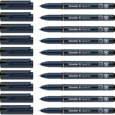 Schneider Topball 811 kulspetspenna (utbytbart stift, 0,5 mm) 10-pack svart Schneider Topball 811 kulspetspenna (utbytbart stift, 0,5 mm) 10-pack svart