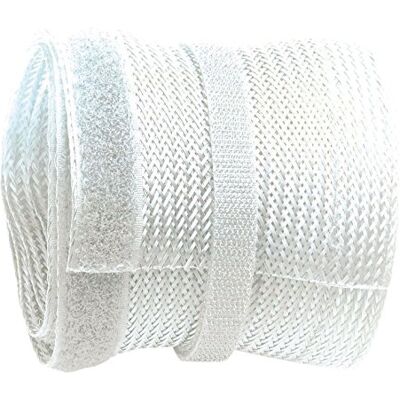 RICOO kabelkanal vit 500 cm lång x 85 cm bred Z9085W-5, återförslutbar kabelrör med kardborreband kabelhantering kabelhantering RICOO kabelkanal vit 500 cm lång x 85 cm bred Z9085W-5, återförslutbar kabelrör med kardborreband kabelhantering kabelhantering