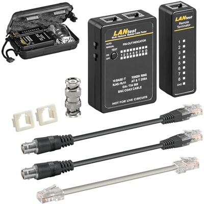 goobay 93010 nätverkskabel testset, svart goobay 93010 nätverkskabel testset, svart