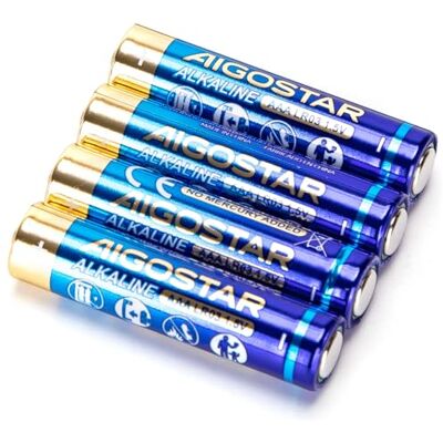VoltShine 1,5 V alkaliskt batteri LR03 (AAA) 4 st. Idealisk för elektroniska enheter som fjärrkontroller, leksaker och ficklampor. Pålitlig och hållbar energi för ditt dagliga liv. VoltShine 1,5 V alkaliskt batteri LR03 (AAA) 4 st. Idealisk för elektroniska enheter som fjärrkontroller, leksaker och ficklampor. Pålitlig och hållbar energi för ditt dagliga liv.
