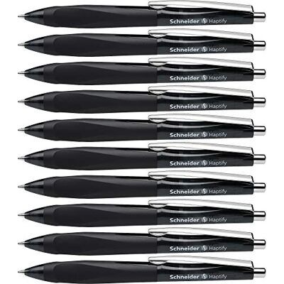 Schneider 135301 Haptify kulspetspenna (linjetjocklek medium) 10-pack svart Schneider 135301 Haptify kulspetspenna (linjetjocklek medium) 10-pack svart