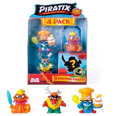 Fyrapack Piratix Shark Treasure-figurer Fyrapack Piratix Shark Treasure-figurer