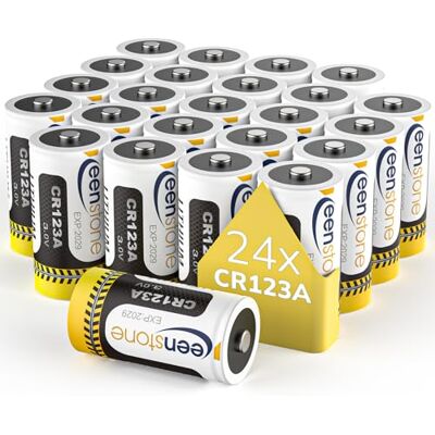 Keenstone CR123A 3 V litium, 1600 mAh CR17345 3 V engångslitium set med 24 st för ficklampa, kamera, smart instrument, mikrofon osv. 【Inte för Arlo】 Keenstone CR123A 3 V litium, 1600 mAh CR17345 3 V engångslitium set med 24 st för ficklampa, kamera, smart instrument, mikrofon osv. 【Inte för Arlo】