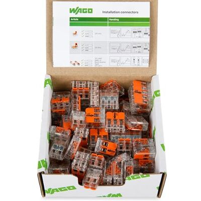 WAGO 221 - Kompakta kopplingsklemmer - 75 stycken WAGO 221 - Kompakta kopplingsklemmer - 75 stycken