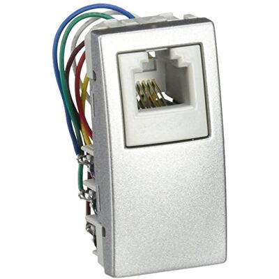 Schneider Electric u3.491.30 telefonuttag RJ12, 6 kontakter, Aluminium Schneider Electric u3.491.30 telefonuttag RJ12, 6 kontakter, Aluminium