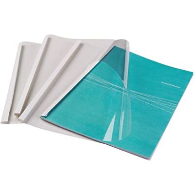 Fellowes 53151 termobindematerial standard, 150 mikron framsida (PVC)/200 g/m² baksida (glänsande), vit Fellowes 53151 termobindematerial standard, 150 mikron framsida (PVC)/200 g/m² baksida (glänsande), vit