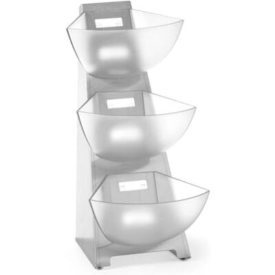 HENDI Multifunktionellt Buffetställ, 3 X 1 Liter Skålar, För T.Ex. Mjölkkranar, Socker, Tepåse, Rostfritt Stål 18/0, San-Plast, 190 X 240 X (H) 410 Mm, HENDI Multifunktionellt Buffetställ, 3 X 1 Liter Skålar, För T.Ex. Mjölkkranar, Socker, Tepåse, Rostfritt Stål 18/0, San-Plast, 190 X 240 X (H) 410 Mm,