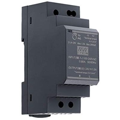 MEAN WELL 24 VDC 1,5 A 36 watt HDR-30-24 topprail strömförsörjning DIN-rail MEAN WELL 24 VDC 1,5 A 36 watt HDR-30-24 topprail strömförsörjning DIN-rail