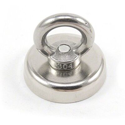 first4magnets F4MA48M8-EYE-1 48 mm diameter klämfäste neodymmagneter med M8 ögla – 90 kg dra, silver, 25 x 10 x 3 cm first4magnets F4MA48M8-EYE-1 48 mm diameter klämfäste neodymmagneter med M8 ögla – 90 kg dra, silver, 25 x 10 x 3 cm
