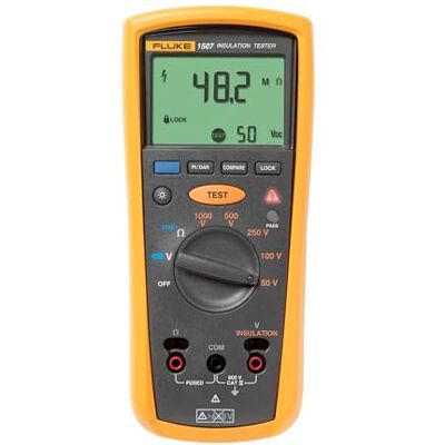 Fluke 1507 testare för isoleringsmotstånd Avancerad industriell och elektrisk isoleringstest, multipel testspänning 50V, 100V, 250V, 500V och 1000V Fluke 1507 testare för isoleringsmotstånd Avancerad industriell och elektrisk isoleringstest, multipel testspänning 50V, 100V, 250V, 500V och 1000V