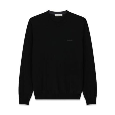 GUESS Men'sMARCOS CN LS Logo Embro SWTRSWEATERSJet svart A996 storlek XXL längd N GUESS Men'sMARCOS CN LS Logo Embro SWTRSWEATERSJet svart A996 storlek XXL längd N