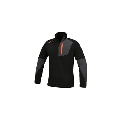 Beta 7654N L mikrofleecetröja för män med kort dragkedja och elastiska manschetter, elastisk mikrofleece i polyester och spandex med bröstficka och vertikal dragkedja – svart, Svart, L Beta 7654N L mikrofleecetröja för män med kort dragkedja och elastiska manschetter, elastisk mikrofleece i polyester och spandex med bröstficka och vertikal dragkedja – svart, Svart, L