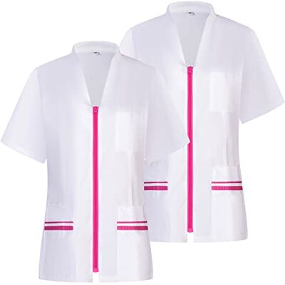 MISEMIYA Paket 2 enheter Sanitär skjorta Kvinna Sanitär Uniform HOSTELERY Uniform 712, Fuchsia 21, M MISEMIYA Paket 2 enheter Sanitär skjorta Kvinna Sanitär Uniform HOSTELERY Uniform 712, Fuchsia 21, M