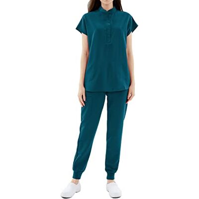 MISEMIYA Arbetskläder dam kortärmad uniformer unisex set – medicinsk uniform med topp och byxor – Ref.0051, gRÖN, XL MISEMIYA Arbetskläder dam kortärmad uniformer unisex set – medicinsk uniform med topp och byxor – Ref.0051, gRÖN, XL