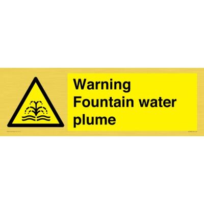 Viking Warning Fountain vattenplume skylt – 600 x 200 mm – L62 Viking Warning Fountain vattenplume skylt – 600 x 200 mm – L62