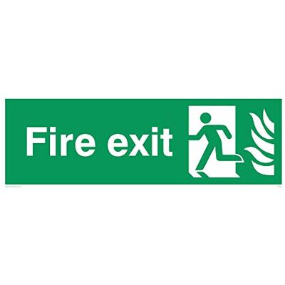 Viking SG707-L62-1M "Fire exit" Running Man Left skylt, 1 mm halvstyv plast, 200 mm H x 600 mm B Viking SG707-L62-1M "Fire exit" Running Man Left skylt, 1 mm halvstyv plast, 200 mm H x 600 mm B