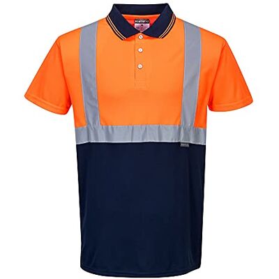 Portwest S479 Två-Färgad Pikétröja, Orange/Marinblå, Storlek M Portwest S479 Två-Färgad Pikétröja, Orange/Marinblå, Storlek M