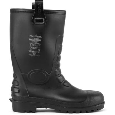 Portwest FW75 Skor PVC-nitril Vattentät Lättvikt Halkfri Energiabsorberande Svart, 49, S5 EN ISO 20345, EN 13832-3, Förstärkt Ankel Skydd, Oljebeständig Yttersula, Dubbel Densitets-Sula, Antistatisk Portwest FW75 Skor PVC-nitril Vattentät Lättvikt Halkfri Energiabsorberande Svart, 49, S5 EN ISO 20345, EN 13832-3, Förstärkt Ankel Skydd, Oljebeständig Yttersula, Dubbel Densitets-Sula, Antistatisk