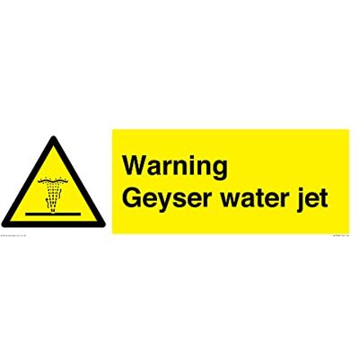 Viking Warning Geyser water jet skylt – 600 x 200 mm – L62 Viking Warning Geyser water jet skylt – 600 x 200 mm – L62