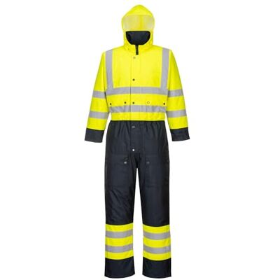 Portwest S485YNRXXXL Hi-Vis Kontrast Coverall, Fodrad, Vanlig, Storlek 3 x -Large, Gul/Marin Portwest S485YNRXXXL Hi-Vis Kontrast Coverall, Fodrad, Vanlig, Storlek 3 x -Large, Gul/Marin