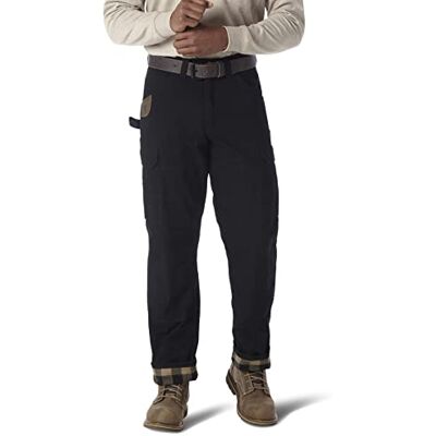 Wrangler Riggs Arbetskläder, fodrad Ranger-byxa för män, Svart, 36W / 30L Wrangler Riggs Arbetskläder, fodrad Ranger-byxa för män, Svart, 36W / 30L