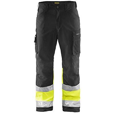 Blåkläder Blaklader 156225179933D124 Softshell arbetsbyxor, svart/gul, storlek D124 Blåkläder Blaklader 156225179933D124 Softshell arbetsbyxor, svart/gul, storlek D124