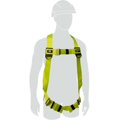 Miller Honeywell H100 säkerhetsbälte, 1-punktsbälte, universell storlek, lätt (0,8 kg), matchande bröst- och benspännen, stål D-ring, last upp till 140 kg, gul, 1036293 Miller Honeywell H100 säkerhetsbälte, 1-punktsbälte, universell storlek, lätt (0,8 kg), matchande bröst- och benspännen, stål D-ring, last upp till 140 kg, gul, 1036293