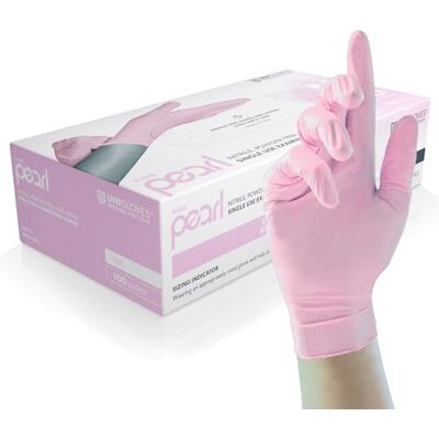 UNIGLOVES GP0051 pärla nitrilhandskar, pulverfri, rosa, storlek XS (förpackning med 100 enkla handskar) UNIGLOVES GP0051 pärla nitrilhandskar, pulverfri, rosa, storlek XS (förpackning med 100 enkla handskar)