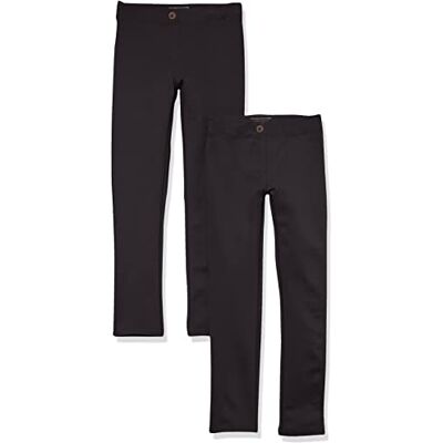 Amazon Essentials flickor Uniform Slim Fit Ponte-Stickad Byxa, 2-pack, Svart, Small Amazon Essentials flickor Uniform Slim Fit Ponte-Stickad Byxa, 2-pack, Svart, Small