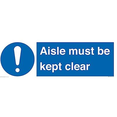 Viking Aisle Must Be Kept Clear Skylt 600 x 200 mm L62 Viking Aisle Must Be Kept Clear Skylt 600 x 200 mm L62