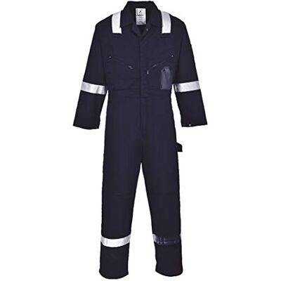 Portwest Iona bomull Coverall arbetskläder overaller panna kostym slitstark skyddande, 3XL, Marinblått Xsp, 1 Portwest Iona bomull Coverall arbetskläder overaller panna kostym slitstark skyddande, 3XL, Marinblått Xsp, 1