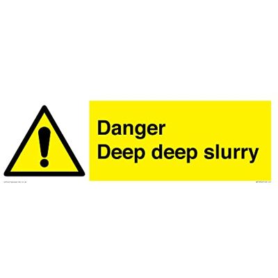 Viking Danger djup djup slurry skylt 450 x 150 mm L41 Viking Danger djup djup slurry skylt 450 x 150 mm L41