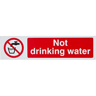 Scan Not Drinking Water Sign hälsa & säkerhet självhäftande PVC 200 mm x 50 mm Scan Not Drinking Water Sign hälsa & säkerhet självhäftande PVC 200 mm x 50 mm