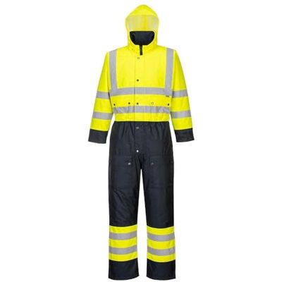 Portwest S485YNRXXL Hi-Vis Kontrast Coverall, Fodrad, Vanlig, Storlek XX-Large, Gul/Marin Portwest S485YNRXXL Hi-Vis Kontrast Coverall, Fodrad, Vanlig, Storlek XX-Large, Gul/Marin