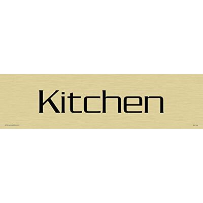 Viking DV1182-L26-GV "kök" dörrskylt, serpentine ljustypsnitt, vinylguldklistermärke, 225 mm H x 60 mm B Viking DV1182-L26-GV "kök" dörrskylt, serpentine ljustypsnitt, vinylguldklistermärke, 225 mm H x 60 mm B