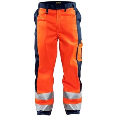Blåkläder bundbyxor "High Vis" storlek, 1 st, C60, orange/marinblå, 158318605389C60 Blåkläder bundbyxor "High Vis" storlek, 1 st, C60, orange/marinblå, 158318605389C60