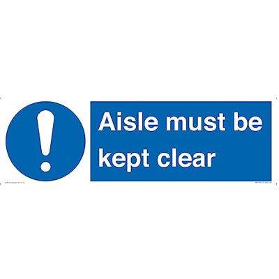Viking Aisle Must Be Kept Clear Skylt 600 x 200 mm L62 Viking Aisle Must Be Kept Clear Skylt 600 x 200 mm L62
