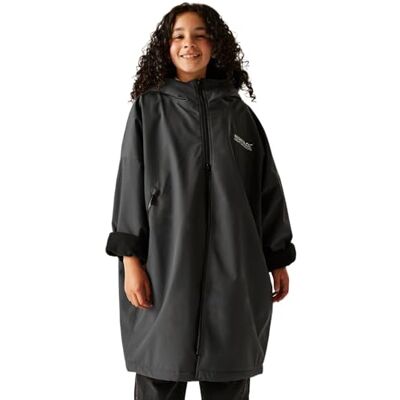 Regatta Barn vattentät ombytesrock Pro pälshuva varm fleece fodrad överdimensionerad kappa Regatta Barn vattentät ombytesrock Pro pälshuva varm fleece fodrad överdimensionerad kappa