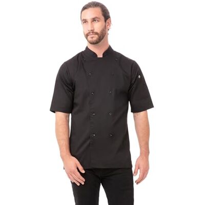 Chef Works Mäns K150BLKL kockjackor, svart, Large Chef Works Mäns K150BLKL kockjackor, svart, Large