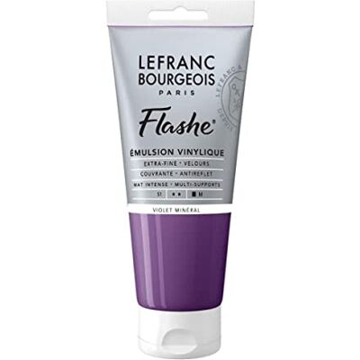 Lefranc Bourgeois 300558 Flashe akrylfärg och vinylfärg, högpigmenterad, elastisk, ljusäkta, åldringsbeständig, matt, för inomhus- och utomhusbruk, 80 ml rör – minerallila Lefranc Bourgeois 300558 Flashe akrylfärg och vinylfärg, högpigmenterad, elastisk, ljusäkta, åldringsbeständig, matt, för inomhus- och utomhusbruk, 80 ml rör – minerallila