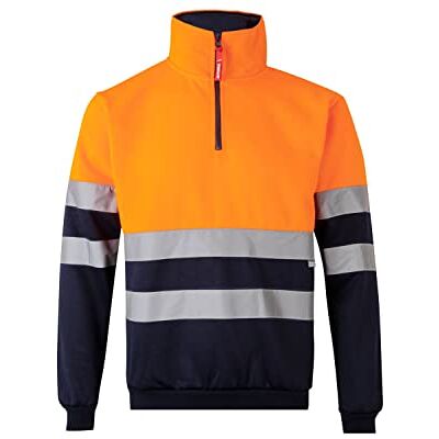 VELILLA 305701 tvåfärgad högsynströja med dragkedja, marinblå och fluorescerande orange, storlek 5XL, Marinblå/fluorescerande orange, 5XL VELILLA 305701 tvåfärgad högsynströja med dragkedja, marinblå och fluorescerande orange, storlek 5XL, Marinblå/fluorescerande orange, 5XL