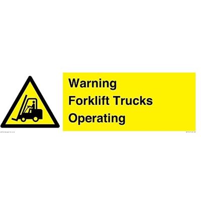 Viking Varning gaffeltrucks driftskylt – 600 x 200 mm – L62 Viking Varning gaffeltrucks driftskylt – 600 x 200 mm – L62