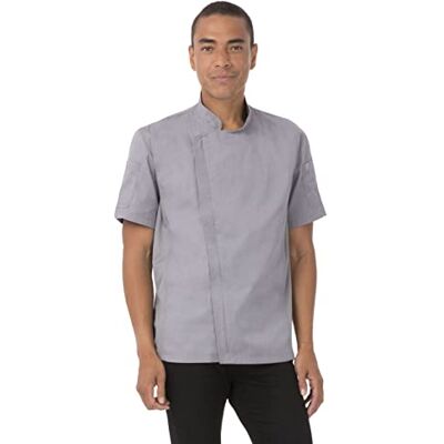 Chef Works Springfield kock jacka för män, Grå, 5XL Chef Works Springfield kock jacka för män, Grå, 5XL