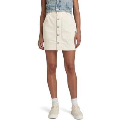 G-STAR RAW Kvinnors arbetskläder knappkjol, beige/khaki (Ecru D23000-D300-159), 29, Beige/khaki (Ecru D23000-d300-159) G-STAR RAW Kvinnors arbetskläder knappkjol, beige/khaki (Ecru D23000-D300-159), 29, Beige/khaki (Ecru D23000-d300-159)