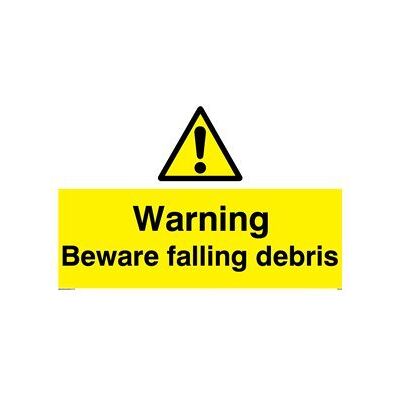 Viking WC479-A2L-3M "Warning Beware Falling Debris"-skylt, 3 mm styv plast, 400 mm H x 600 mm B Viking WC479-A2L-3M "Warning Beware Falling Debris"-skylt, 3 mm styv plast, 400 mm H x 600 mm B