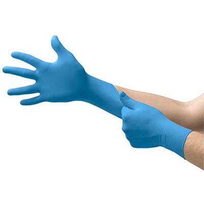 Ansell LESSATUCH 92-200 Engångsnitrilhandskar, inte pulveriserad, mångfald, mat, kemiskt och mekaniskt skydd, industriell säkerhet, latex, blå, storlek XL (100 handskar) Ansell LESSATUCH 92-200 Engångsnitrilhandskar, inte pulveriserad, mångfald, mat, kemiskt och mekaniskt skydd, industriell säkerhet, latex, blå, storlek XL (100 handskar)