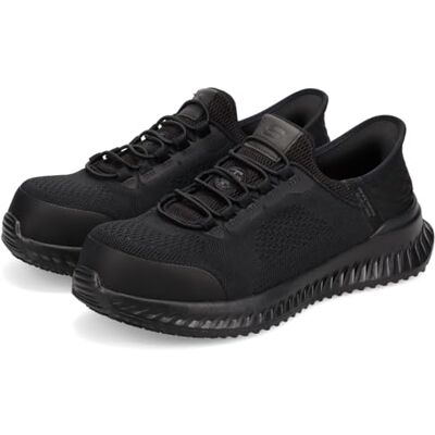 Skechers Hands Free Slip ins Tilido Fletchit Arbetsskor för män, med tåhätta i komposit, Svart, 10 Wide Skechers Hands Free Slip ins Tilido Fletchit Arbetsskor för män, med tåhätta i komposit, Svart, 10 Wide